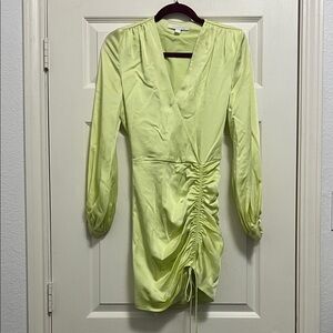 Jonathan Simkhai Lime Green Ruched Dress